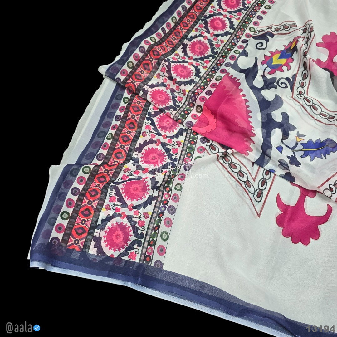 Printed-Tabby Chiffon Blend Dupatta-32-Inches PRINTED 2.25-Metres 