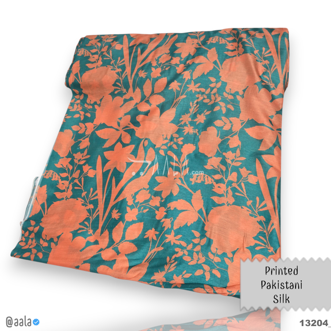 Printed-Pakistani Silk Blend 44-Inches PRINTED Per-Metre 