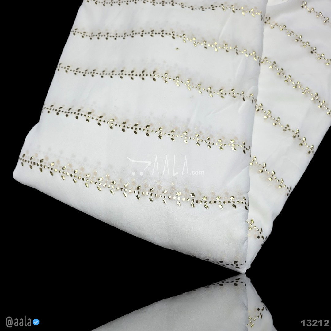 Machine-Mukaish Georgette Nylon 44-Inches DYEABLE Per-Metre 