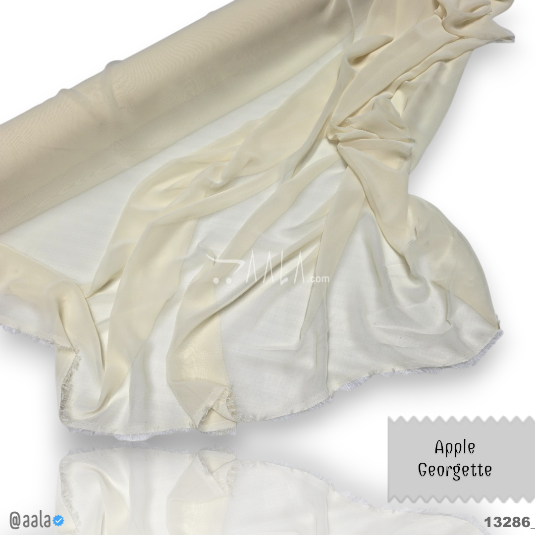 Apple Georgette Blend 58-Inches CREAM Per-Metre #13286