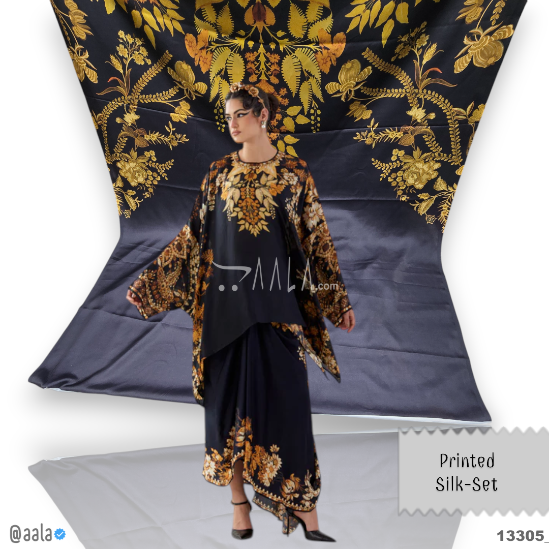 Printed Silk Blend 44-Inches PRINTED Per-Pc #13305