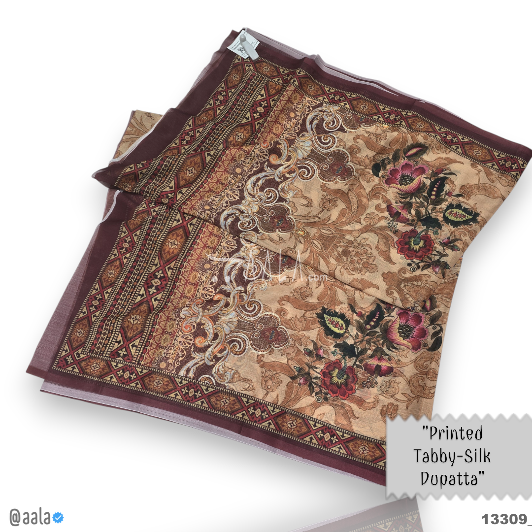 Printed-Tabby Chiffon Blend Dupatta-32-Inches PRINTED 2.25-Metres 