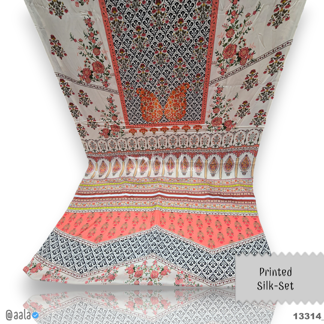 Printed Silk Blend 44-Inches PRINTED Per-Pc #13314