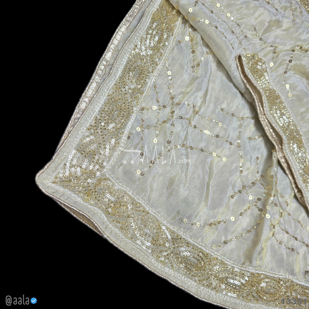 Banarsi-Tissue Silk Viscose Dupatta-40-Inches DYEABLE 2.50-Metres 