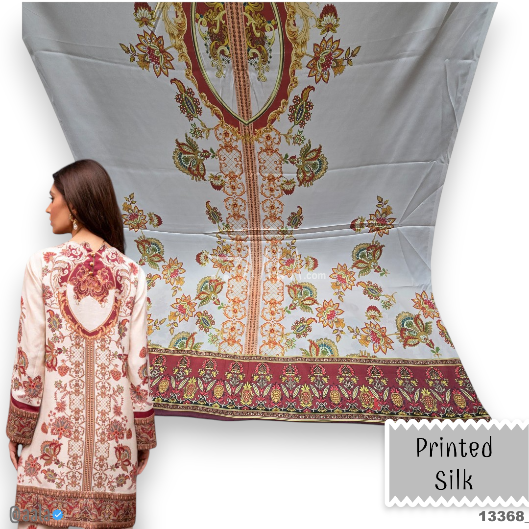 Printed Silk Blend 44-Inches PRINTED Per-Pc #13368