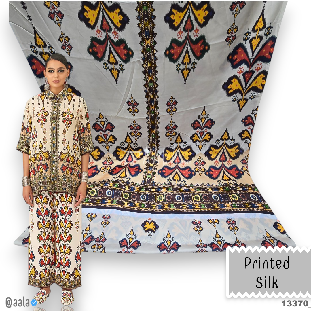 Printed Silk Blend 44-Inches PRINTED Per-Pc #13370