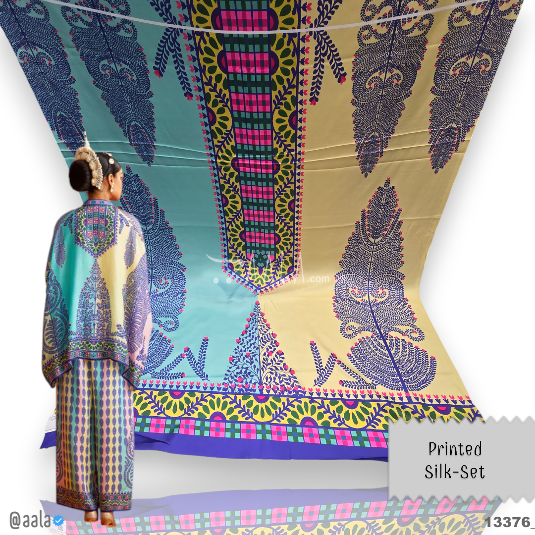 Printed Silk Blend 44-Inches PRINTED Per-Pc #13376