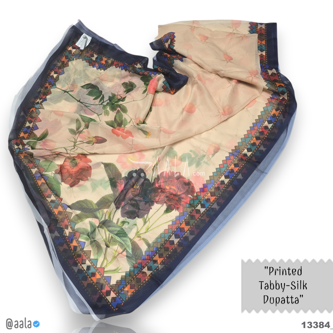 Printed-Tabby Chiffon Blend Dupatta-32-Inches PRINTED 2.25-Metres 