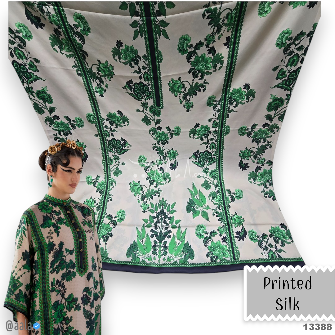 Printed Silk Blend 44-Inches PRINTED Per-Pc #13388