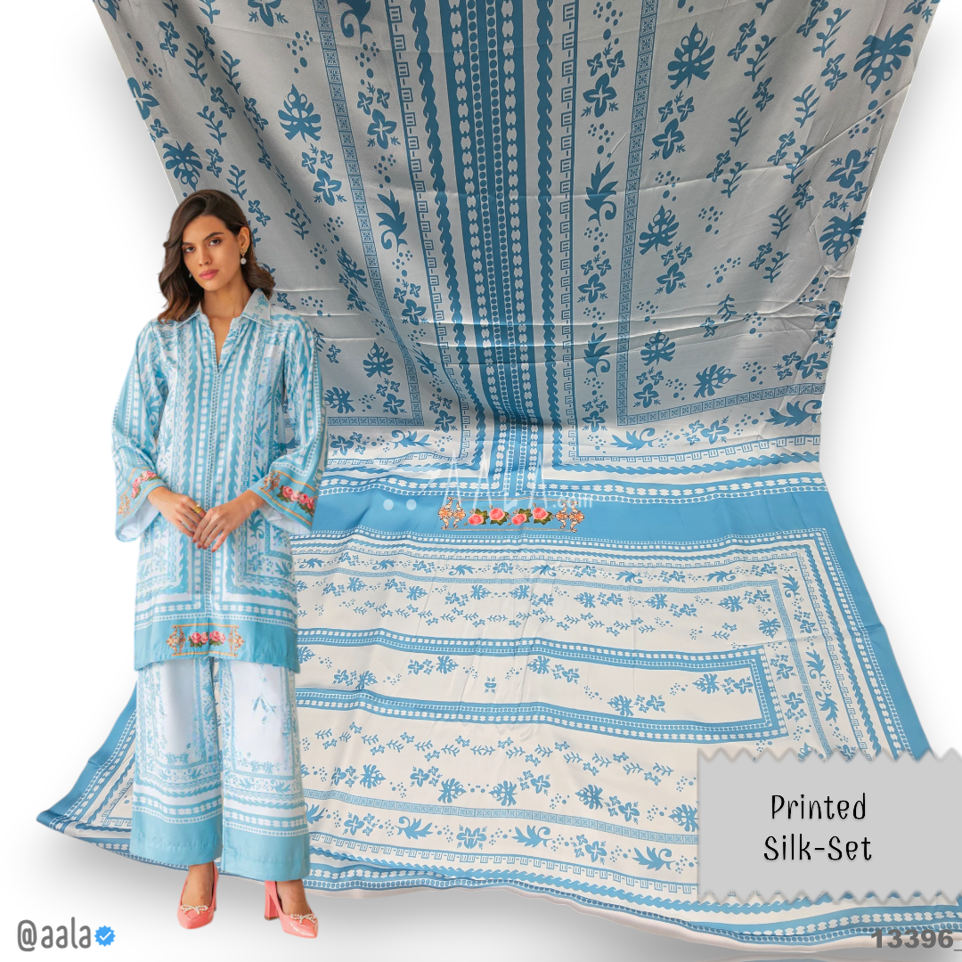 Printed Silk Blend 44-Inches PRINTED Per-Pc #13396