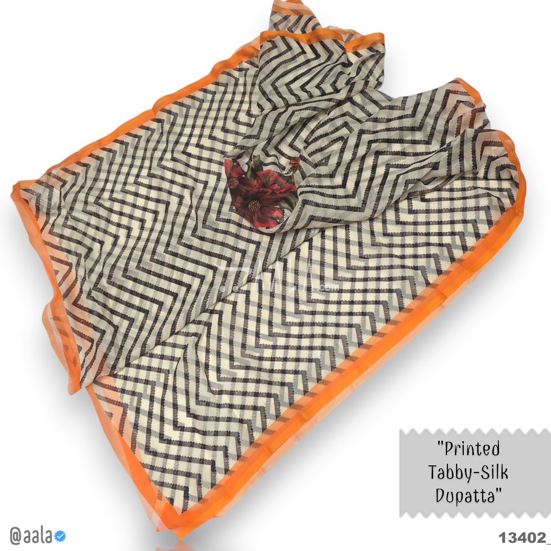 Printed-Tabby Chiffon Blend Dupatta-32-Inches PRINTED 2.25-Metres 