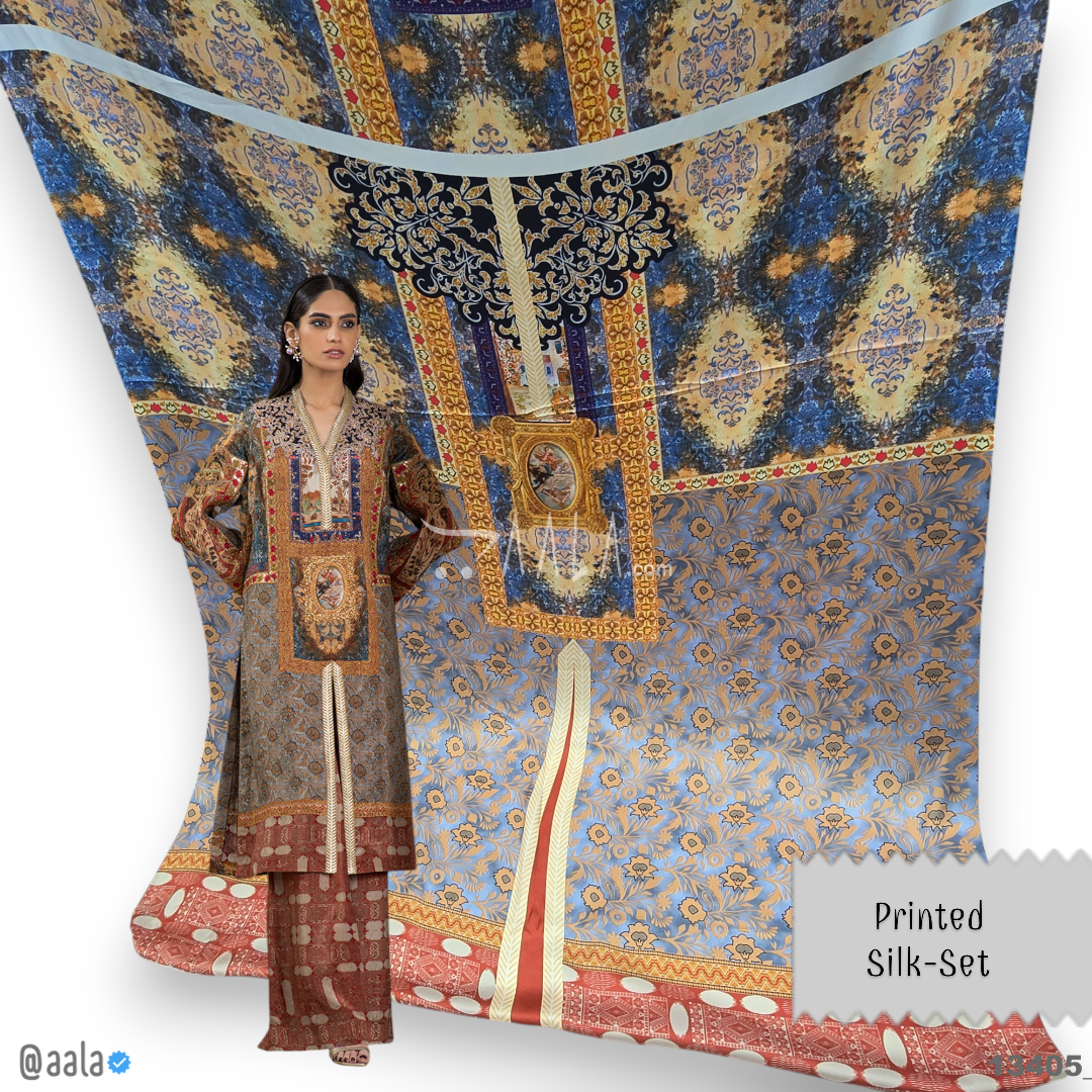 Printed Silk Blend 44-Inches PRINTED Per-Pc #13405