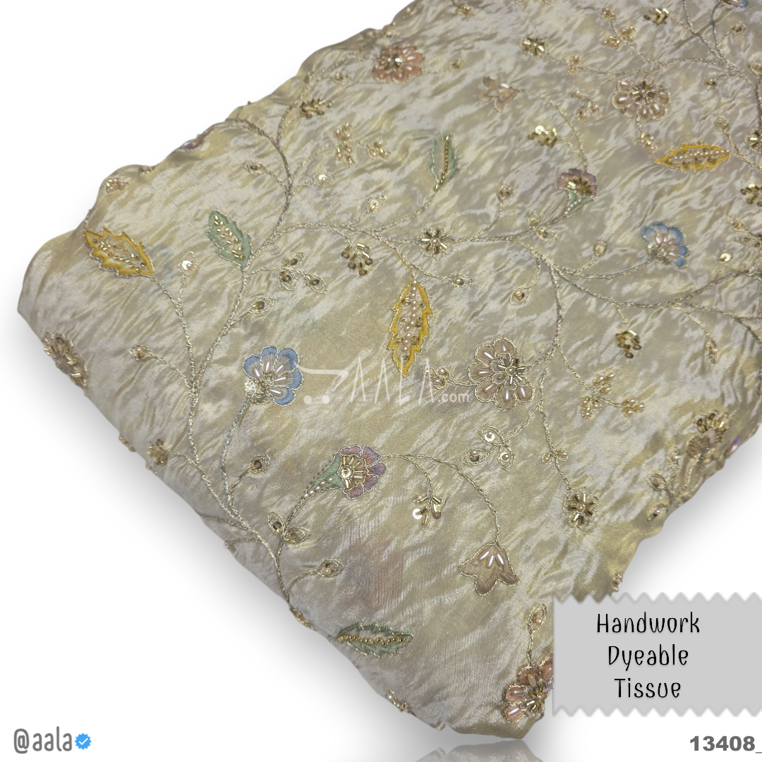 Handwork-Tissue Silk Viscose 44-Inches DYEABLE Per-Metre #13408