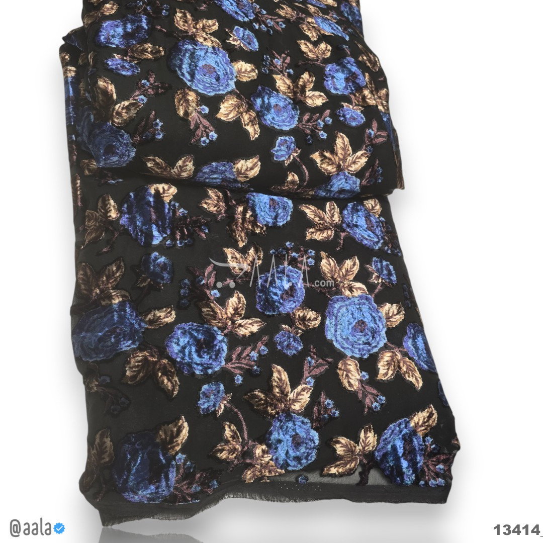 Printed-Brasso Velvet Blend 44-Inches PRINTED Per-Metre 