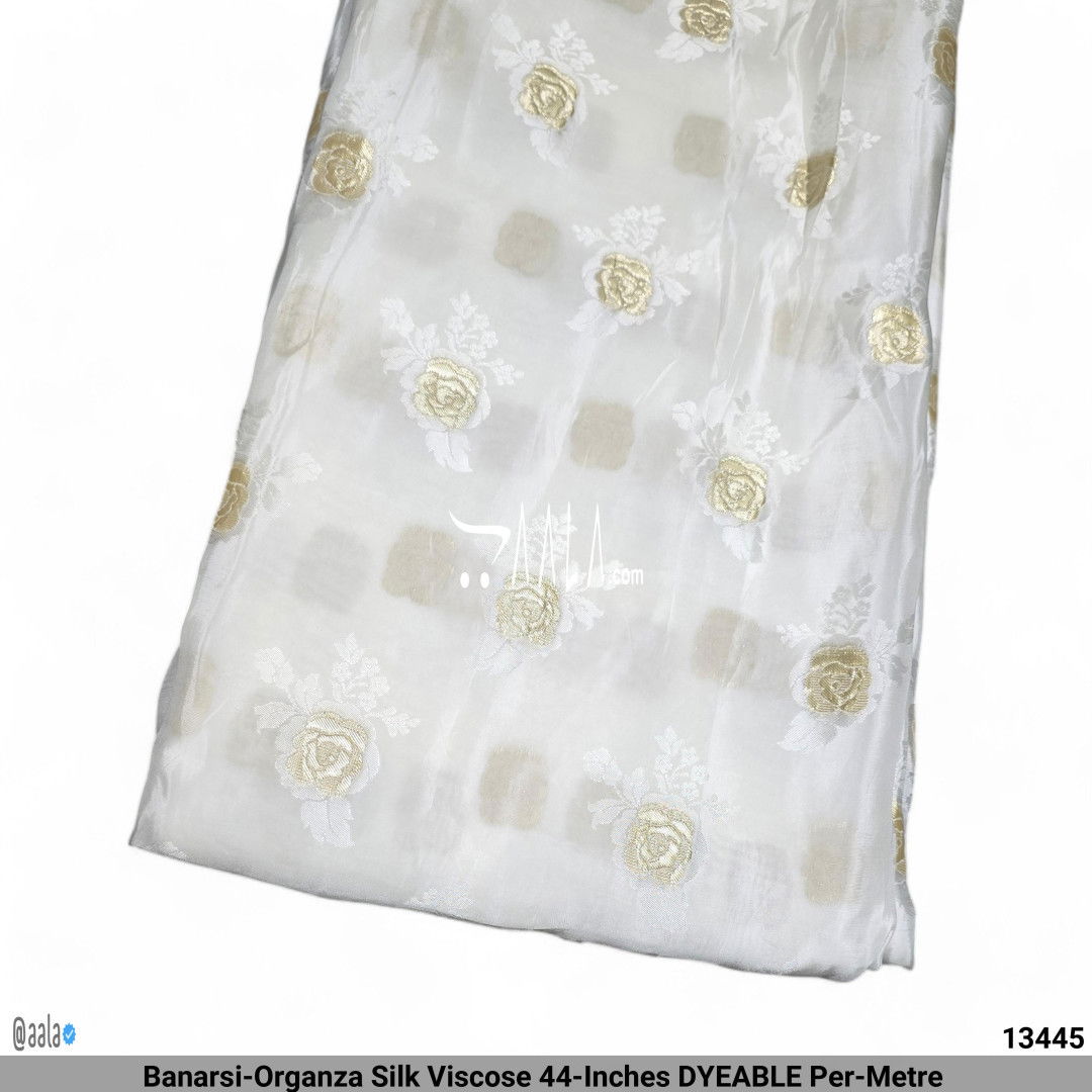 Banarsi-Organza Silk Viscose 44-Inches DYEABLE Per-Metre #13445