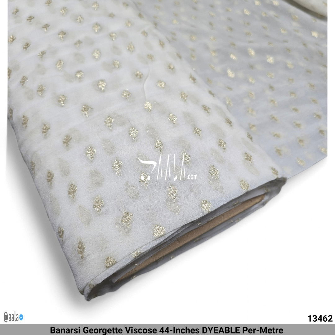Banarsi Georgette Viscose 44-Inches DYEABLE Per-Metre #13462