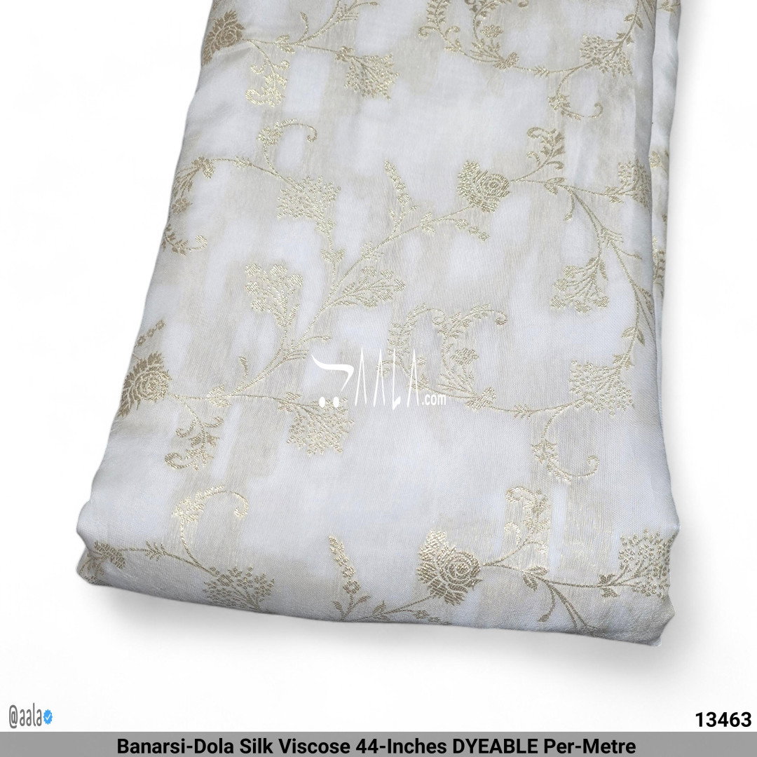 Banarsi-Dola Silk Viscose 44-Inches DYEABLE Per-Metre 