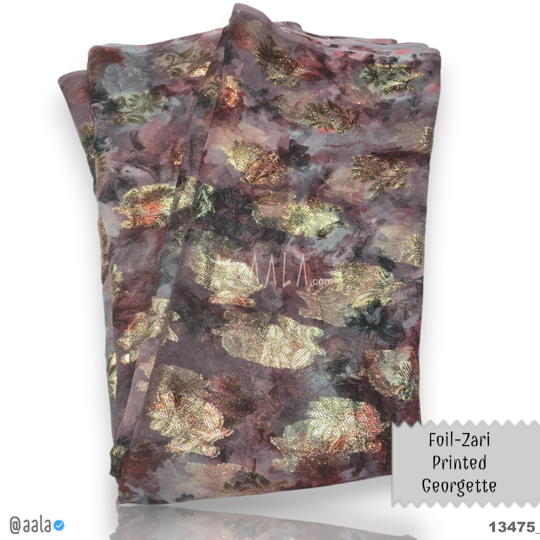 Foil Georgette Blend 44-Inches PRINTED Per-Metre #13475