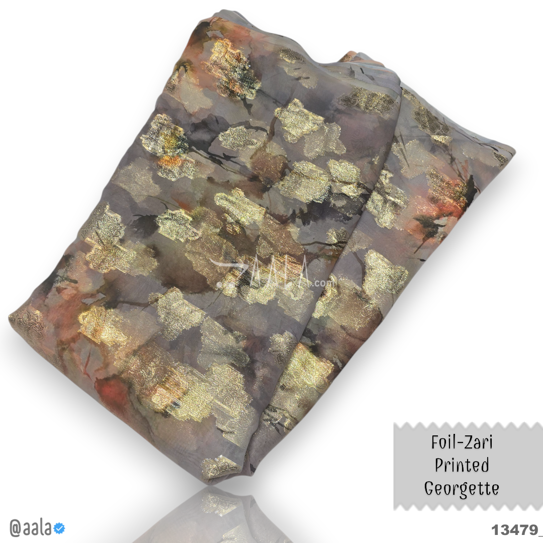 Foil Georgette Blend 44-Inches PRINTED Per-Metre #13479