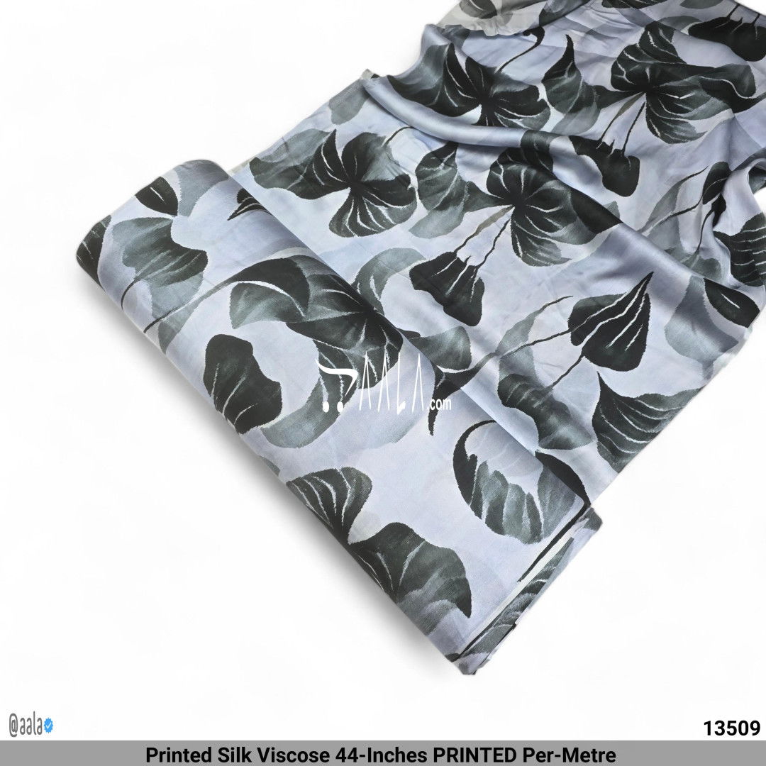 Printed Silk Viscose 44-Inches PRINTED Per-Metre #13509