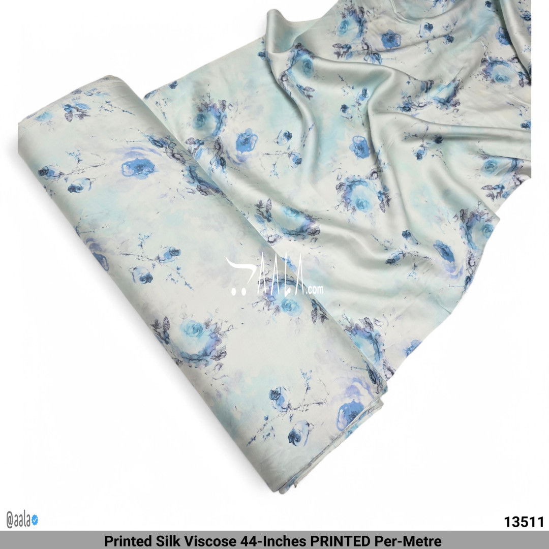 Printed Silk Viscose 44-Inches PRINTED Per-Metre #13511
