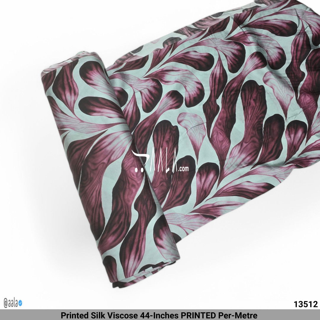 Printed Silk Viscose 44-Inches PRINTED Per-Metre #13512