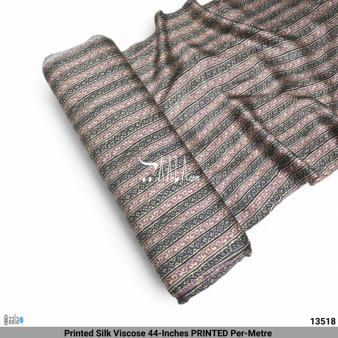 Printed Silk Viscose 44-Inches PRINTED Per-Metre #13518