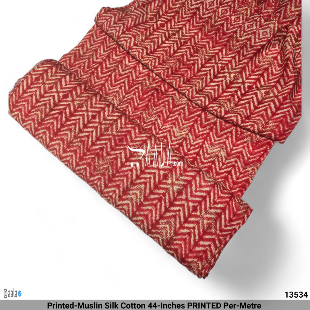 Printed-Muslin Silk Cotton 44-Inches PRINTED Per-Metre #13534