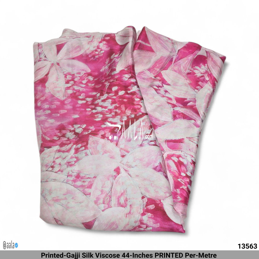 Printed-Gajji Silk Viscose 44-Inches PRINTED Per-Metre #13563