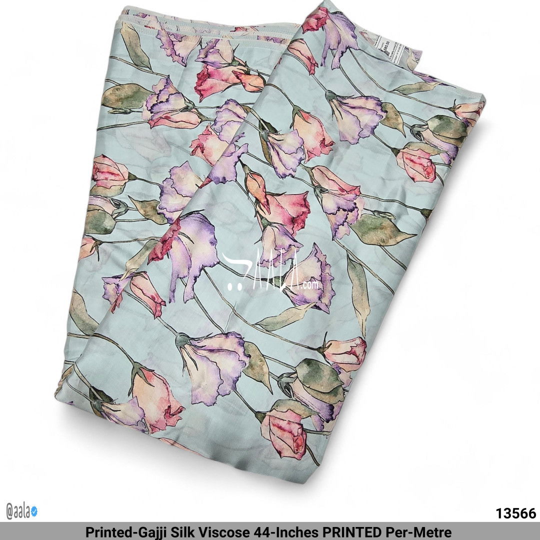Printed-Gajji Silk Viscose 44-Inches PRINTED Per-Metre 