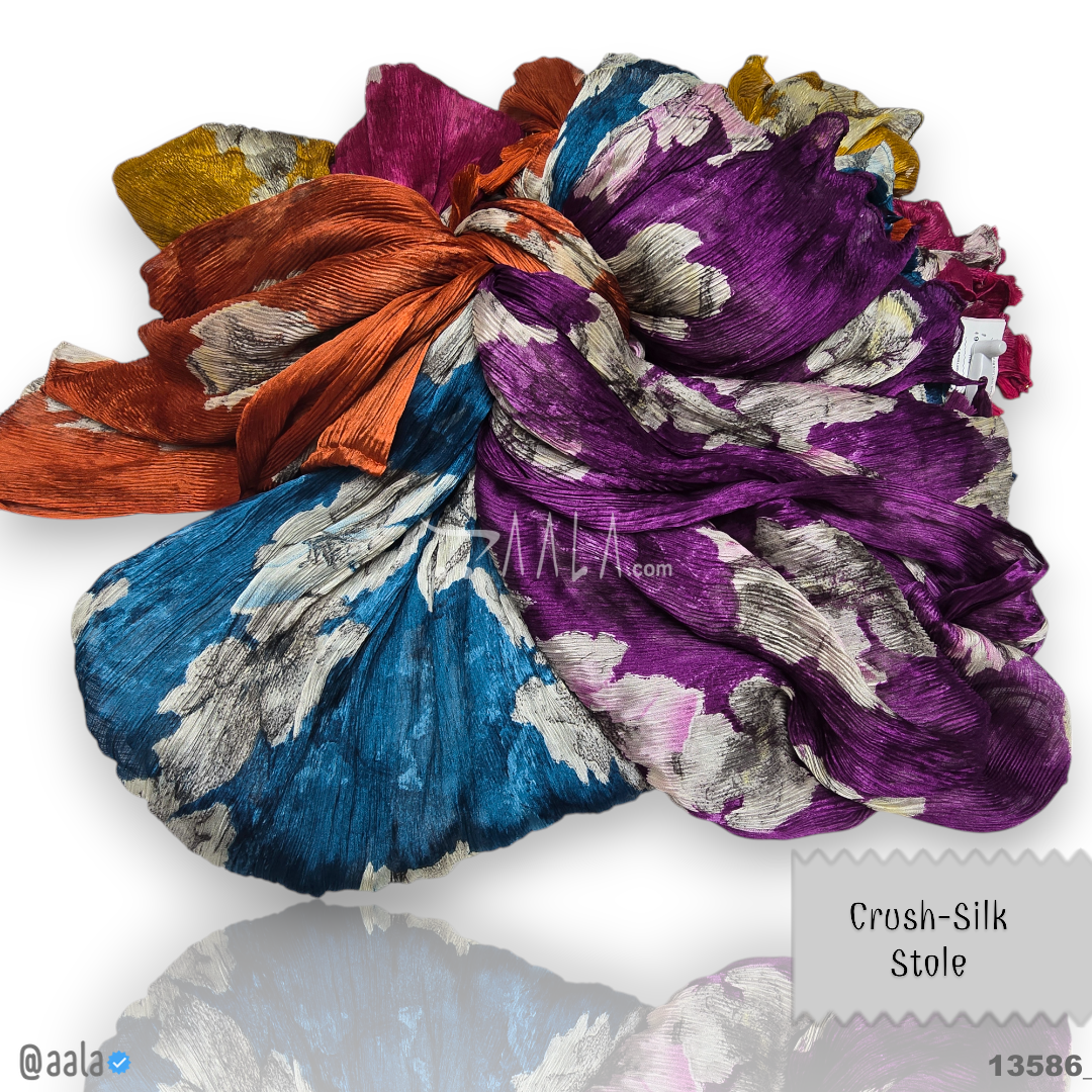 Crush Silk Blend Dupatta-20-Inches MULTIPLE-OPTIONS 2.00-Metres 