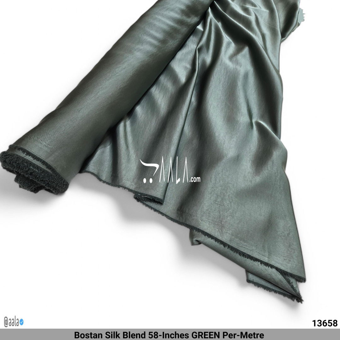 Bostan Silk Blend 58-Inches GREEN Per-Metre #13658