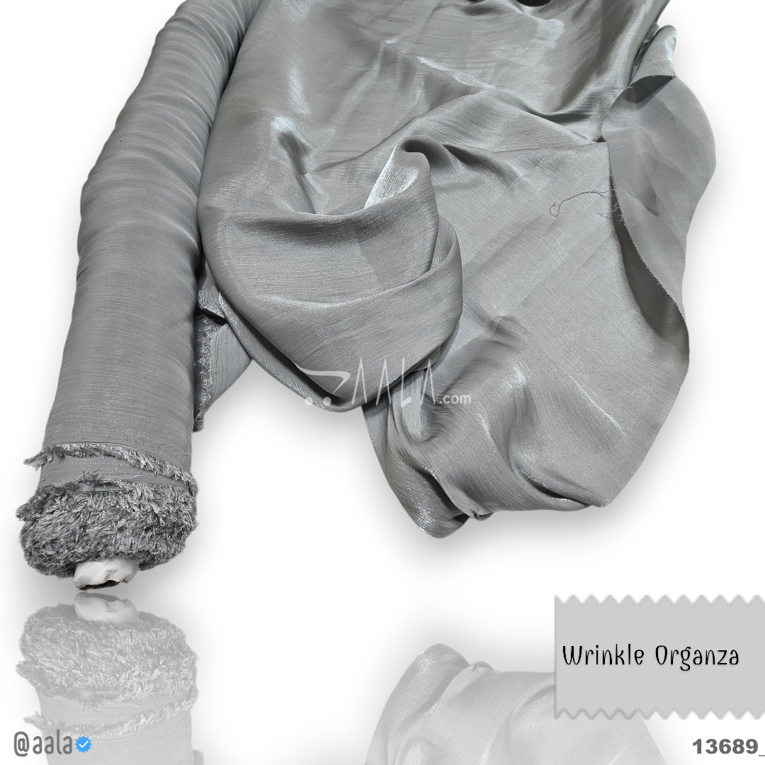 Wrinkle Organza Blend 58-Inches GREY Per-Metre #13689