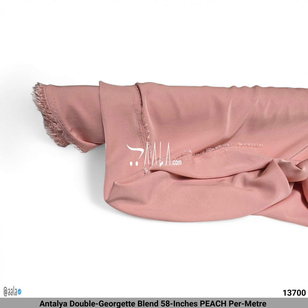 Antalya Double-Georgette Blend 58-Inches PEACH Per-Metre #13700