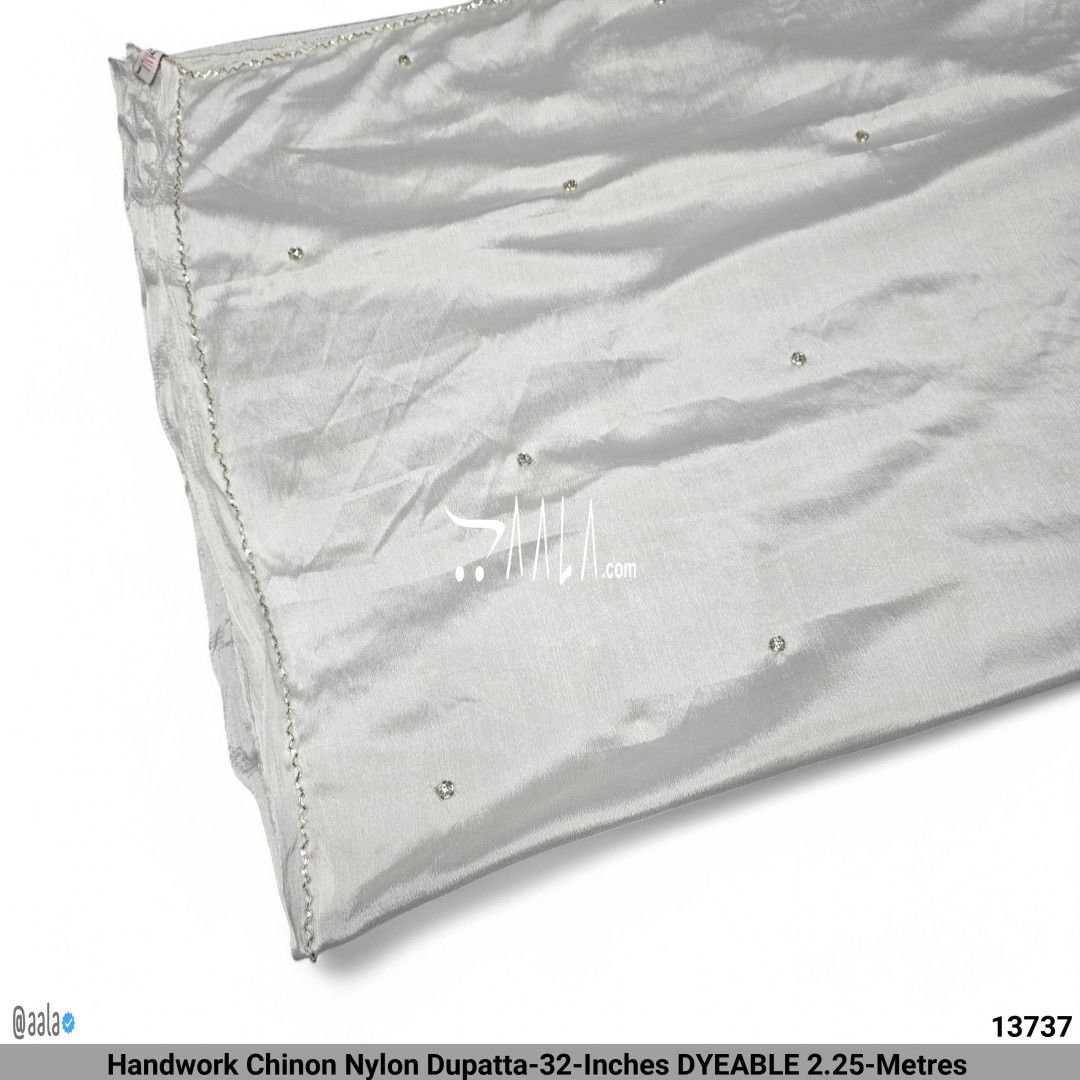 Handwork Chinon Nylon Dupatta-32-Inches DYEABLE 2.25-Metres #13737