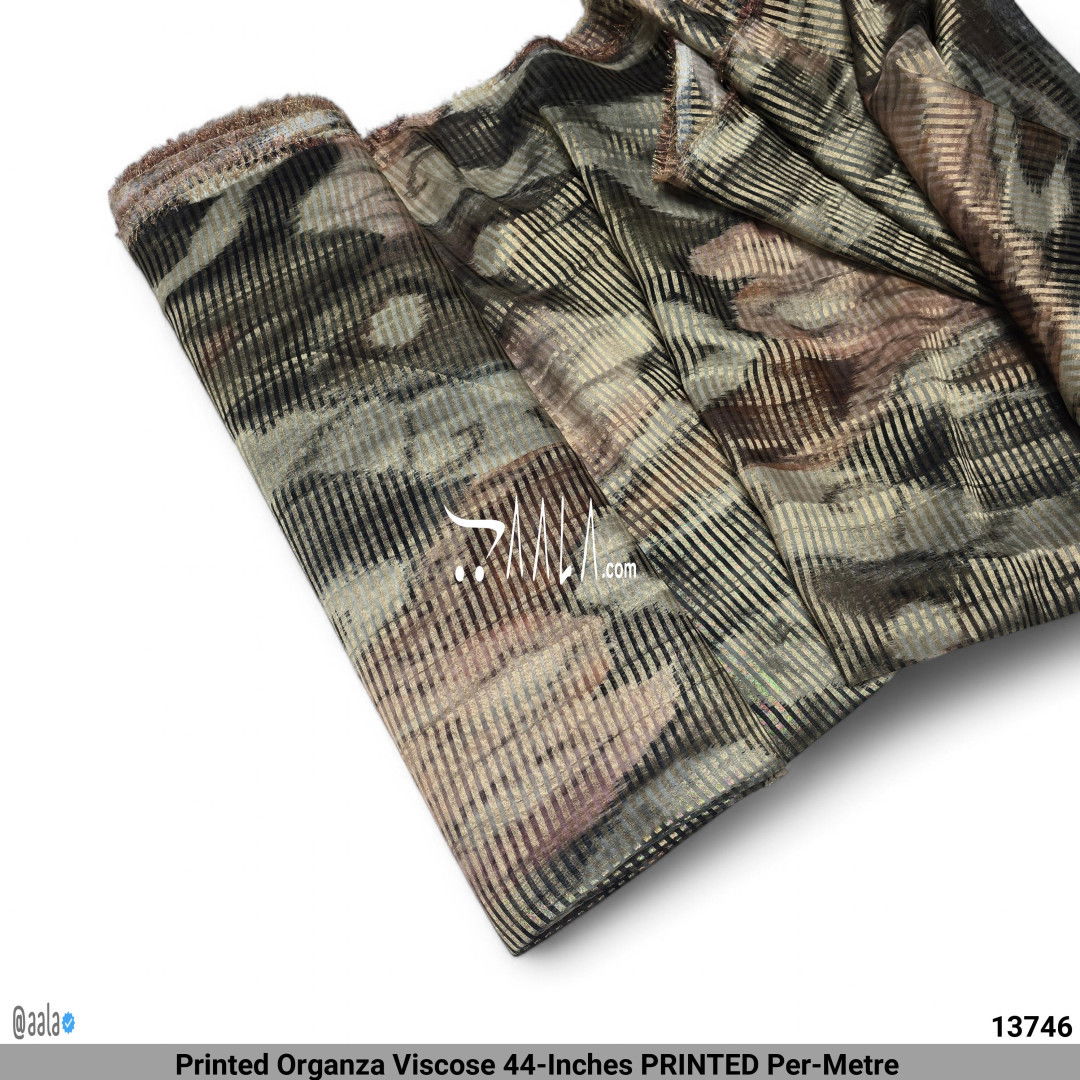 Printed Organza Viscose 44-Inches PRINTED Per-Metre #13746