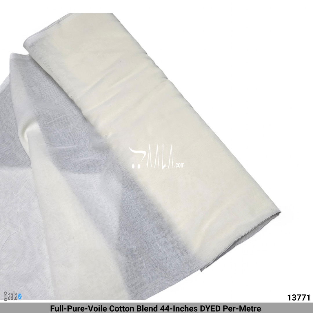 Full-Pure-Voile Cotton Blend 44-Inches DYED Per-Metre #13771