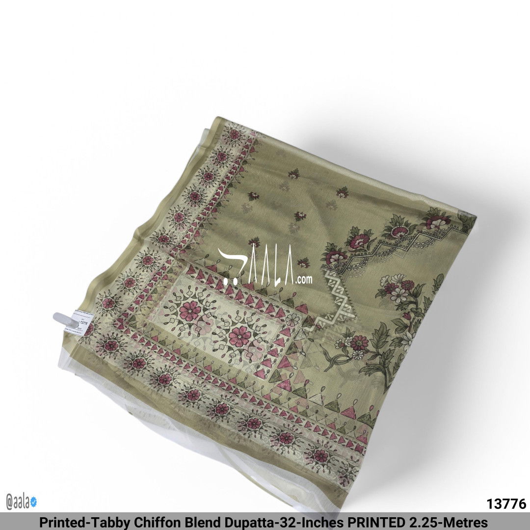 Printed-Tabby Chiffon Blend Dupatta-32-Inches PRINTED 2.25-Metres #13776