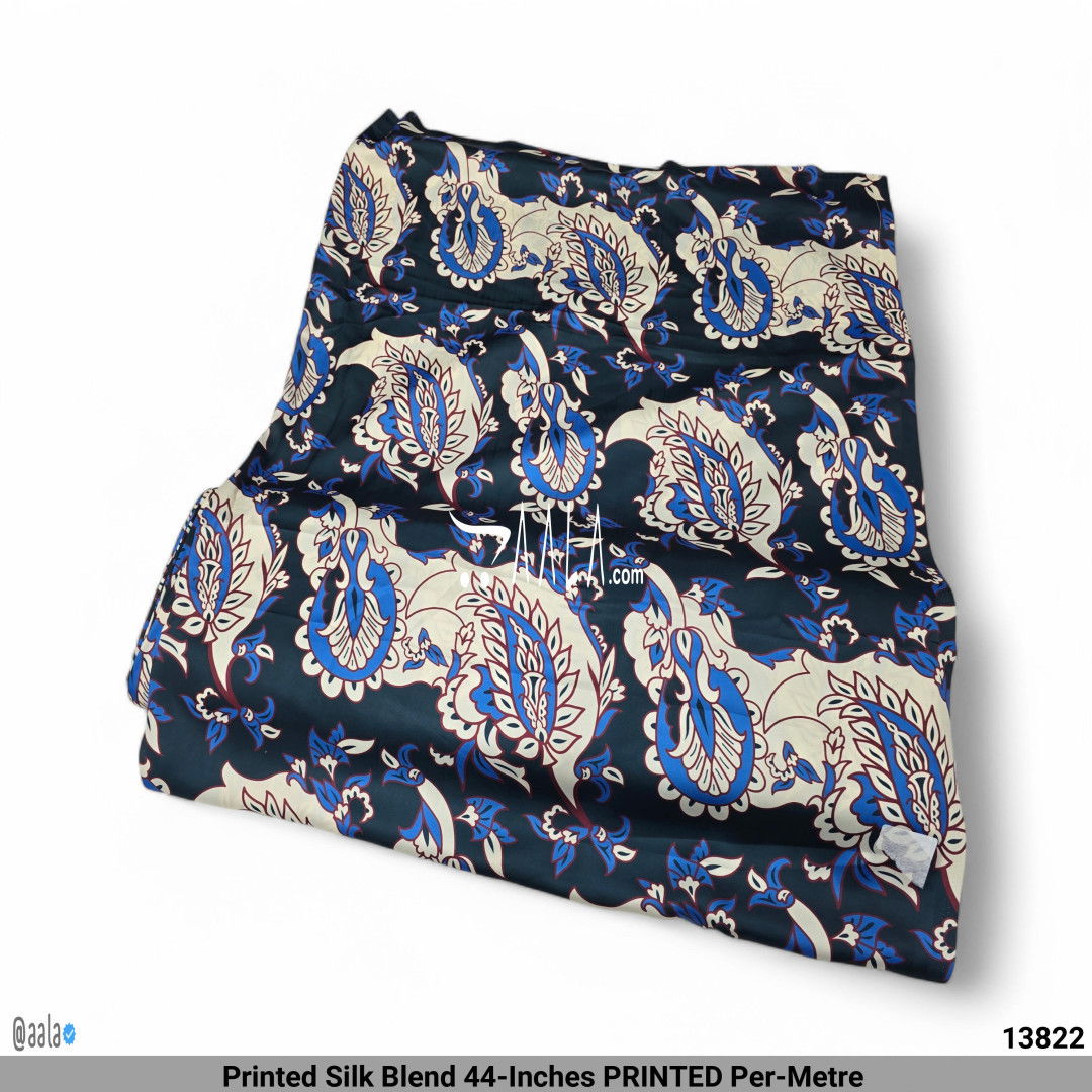 Printed Silk Blend 44-Inches PRINTED Per-Metre #13822