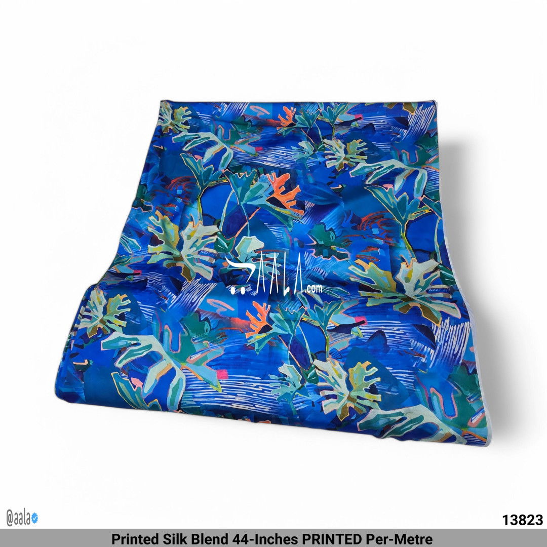 Printed Silk Blend 44-Inches PRINTED Per-Metre #13823