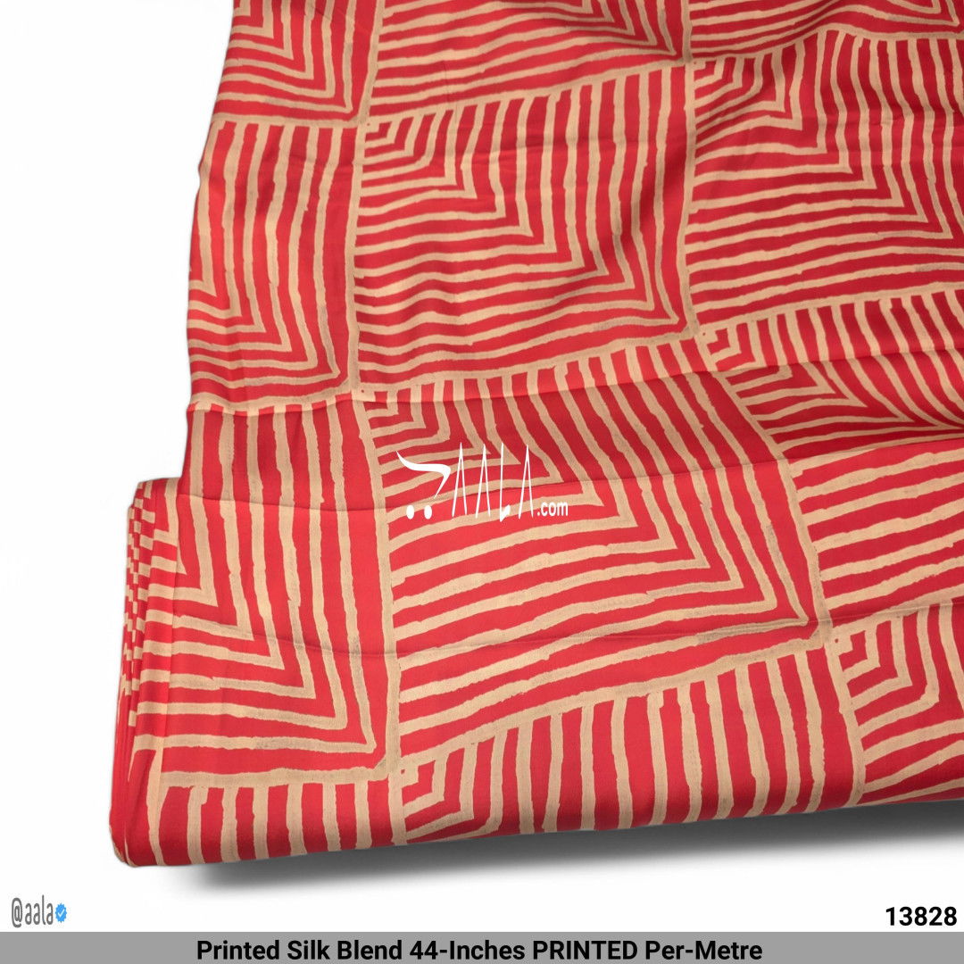 Printed Silk Blend 44-Inches PRINTED Per-Metre #13828