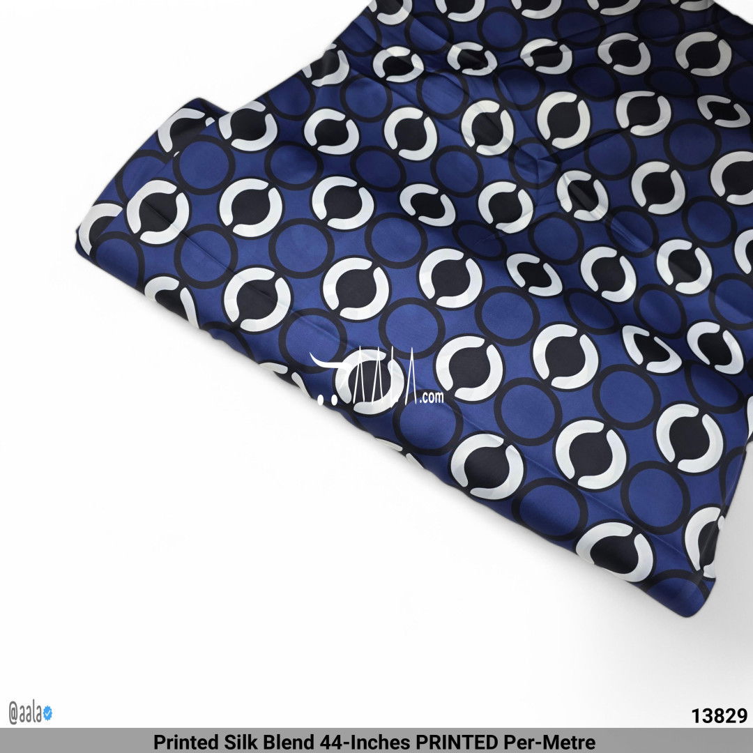 Printed Silk Blend 44-Inches PRINTED Per-Metre #13829