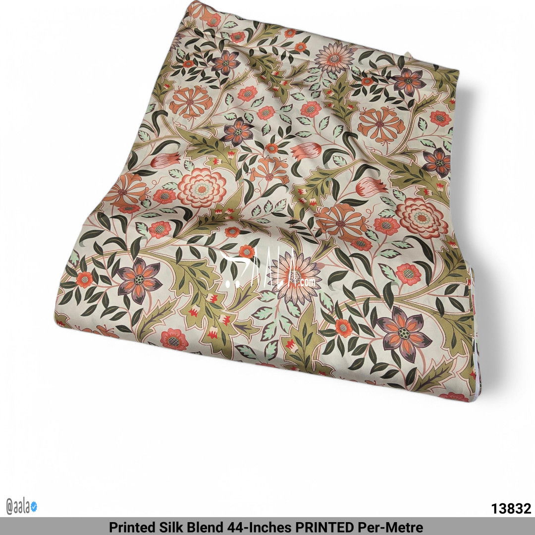 Printed Silk Blend 44-Inches PRINTED Per-Metre #13832