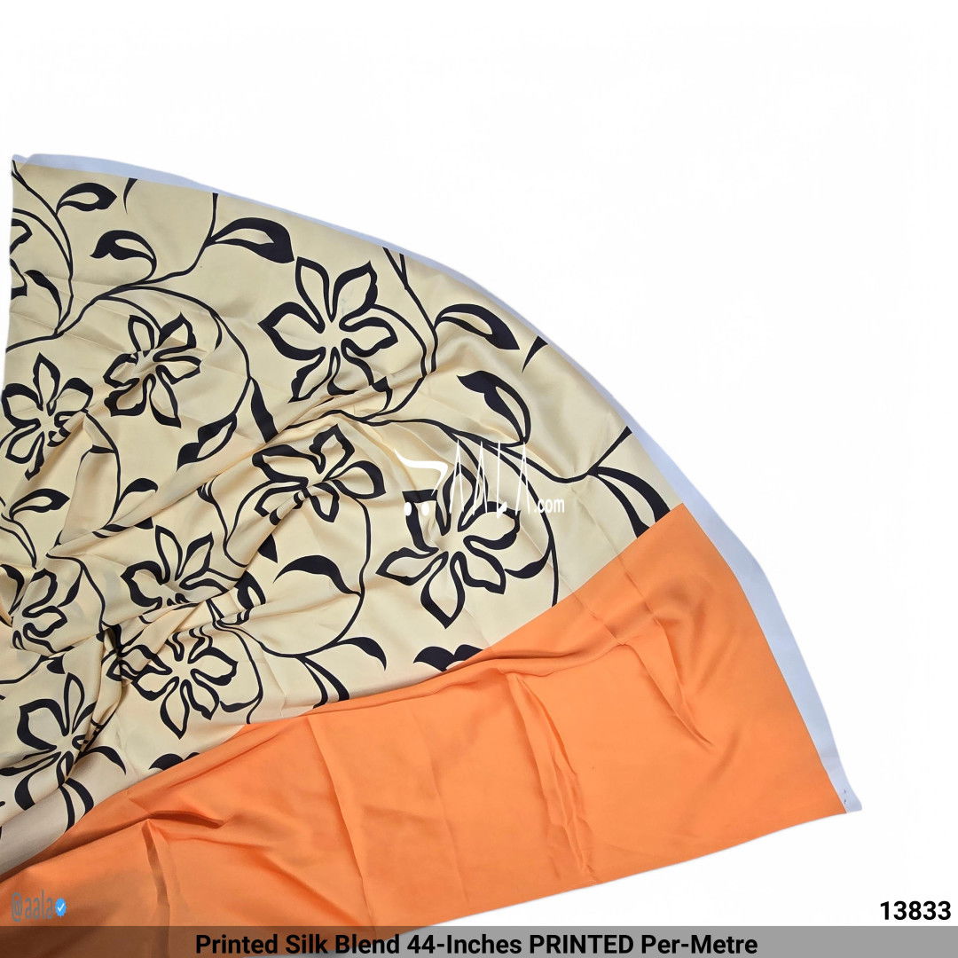 Printed Silk Blend 44-Inches PRINTED Per-Metre #13833