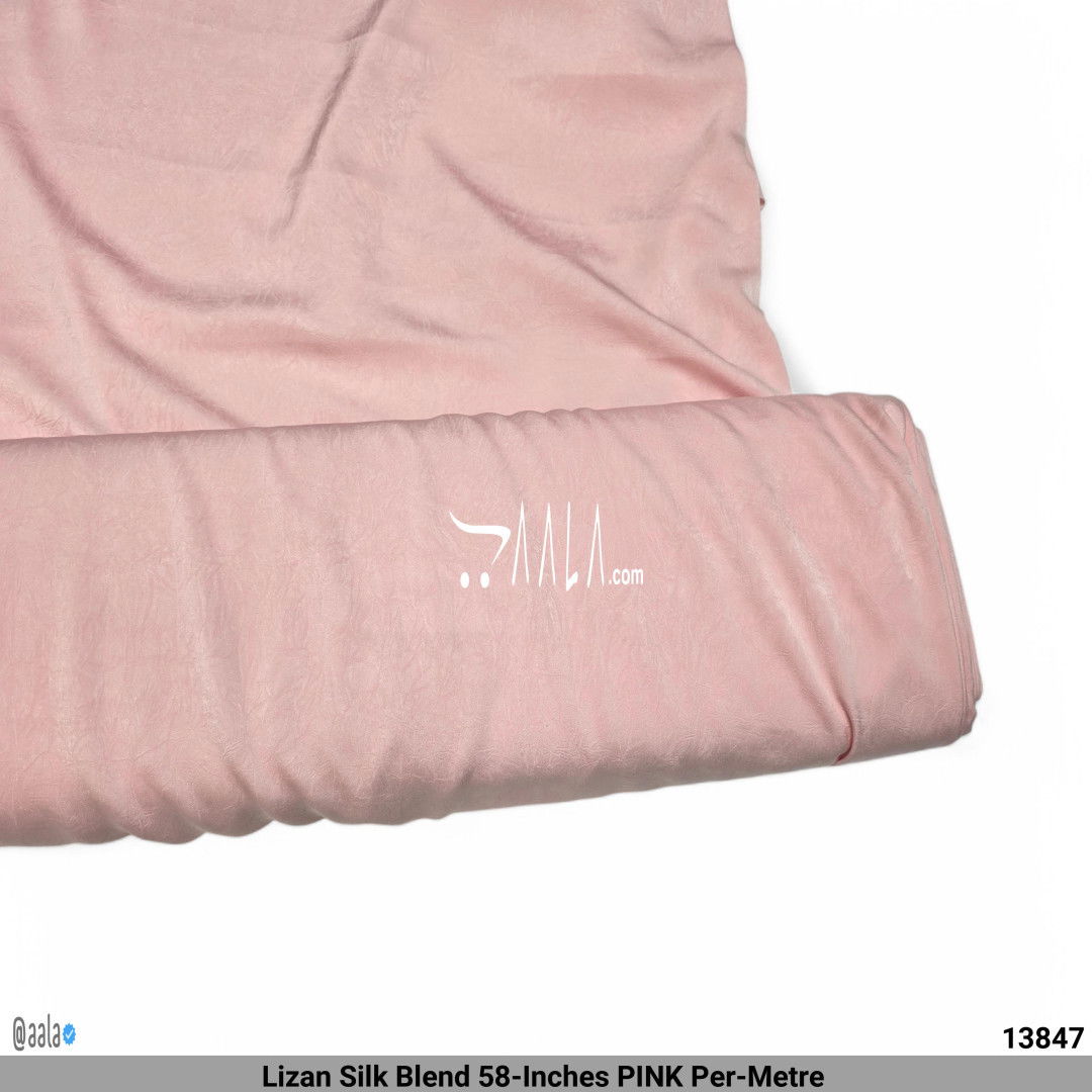 Lizan Silk Blend 58-Inches PINK Per-Metre 