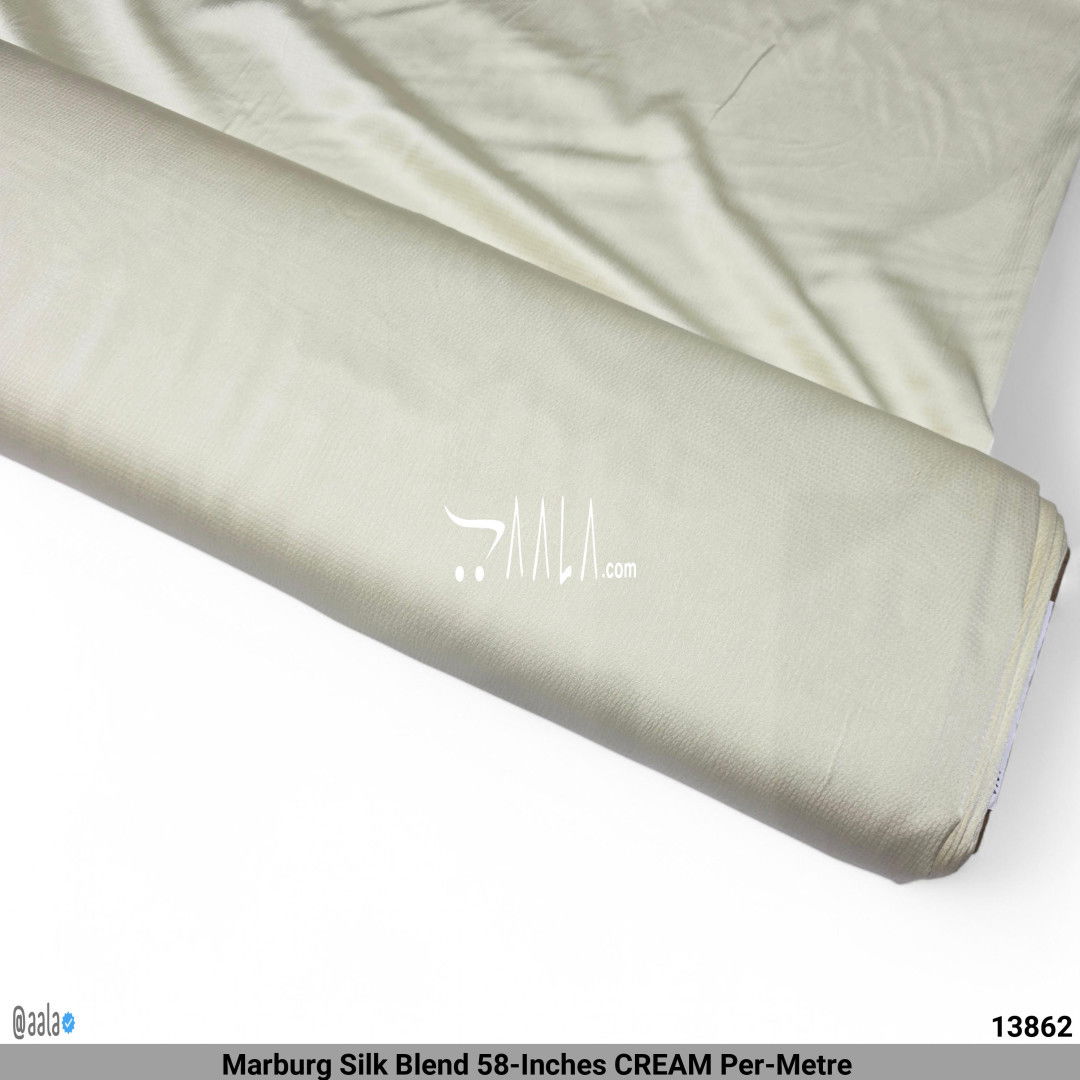 Marburg Silk Blend 58-Inches CREAM Per-Metre #13862