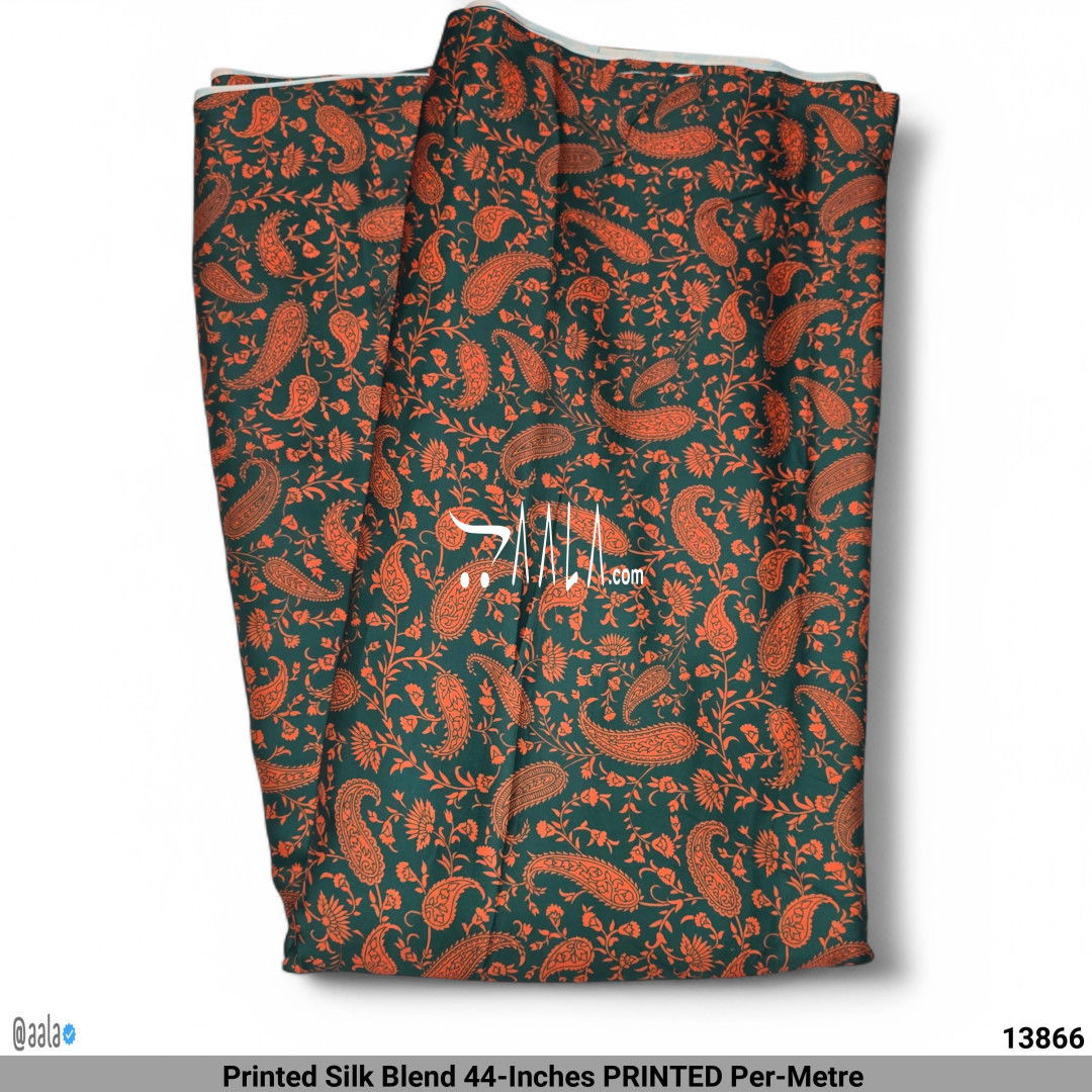 Printed Silk Blend 44-Inches PRINTED Per-Metre #13866