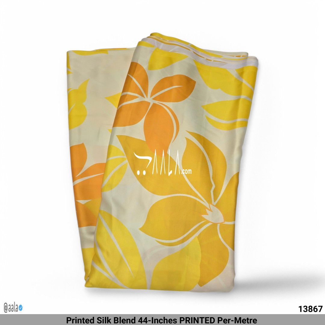 Printed Silk Blend 44-Inches PRINTED Per-Metre #13867
