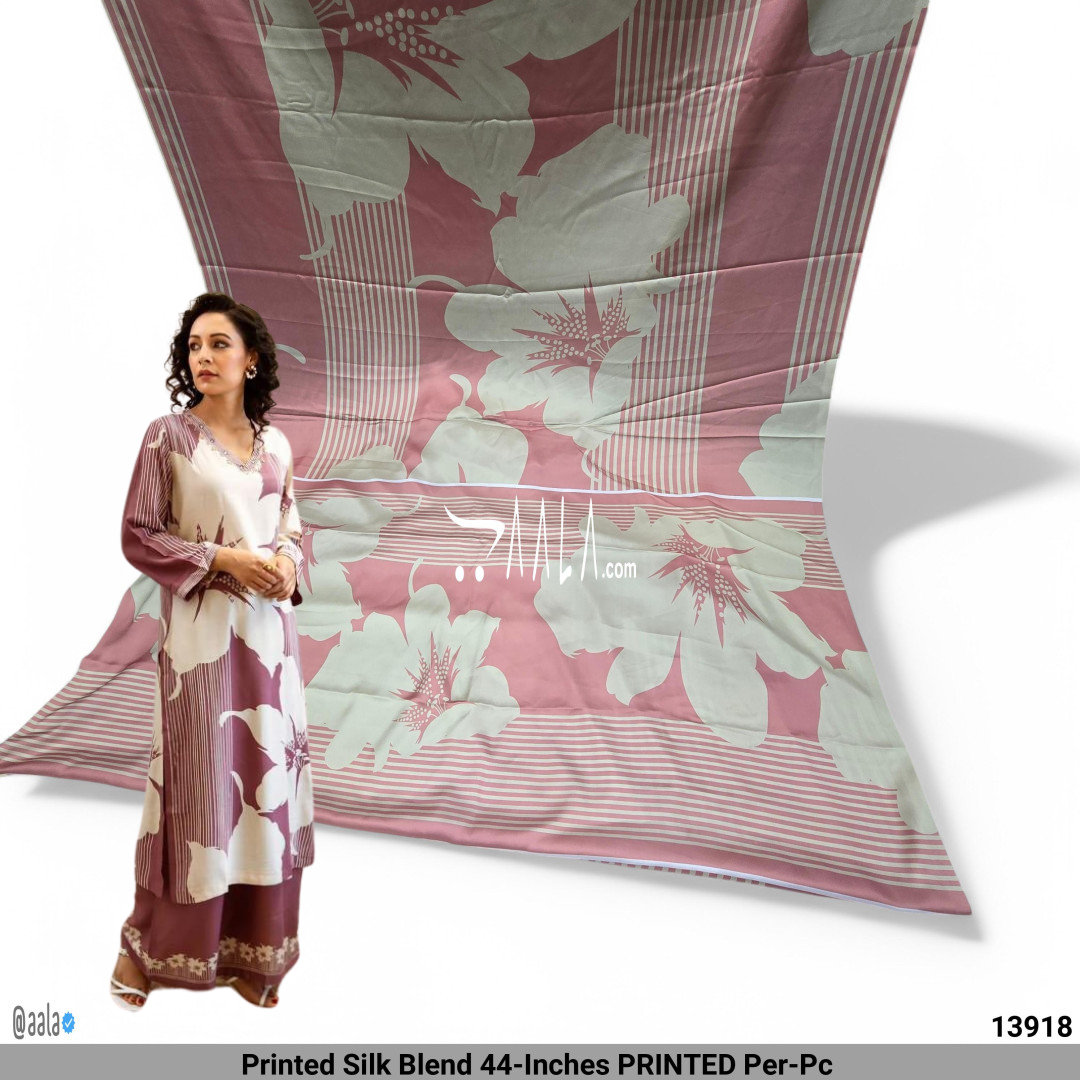 Printed Silk Blend 44-Inches PRINTED Per-Pc #13918