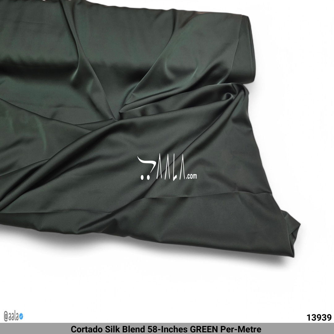 Cortado Silk Blend 58-Inches GREEN Per-Metre 